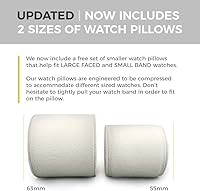 Vista 3 de Case Elegance - Caja de viaje de cuero vegano para reloj, Negro