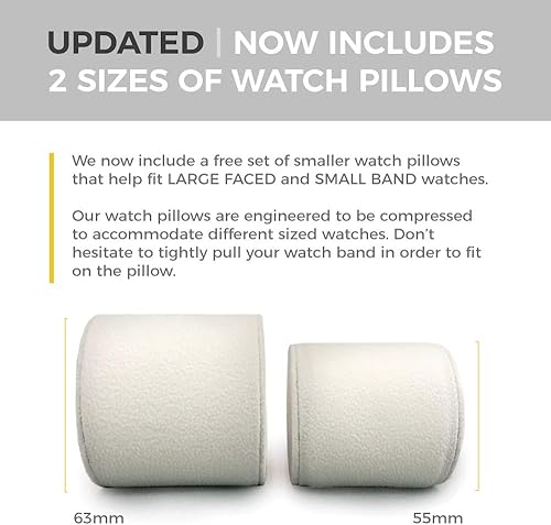 Miniatura 3 de Case Elegance - Caja de viaje de cuero vegano para reloj, Negro