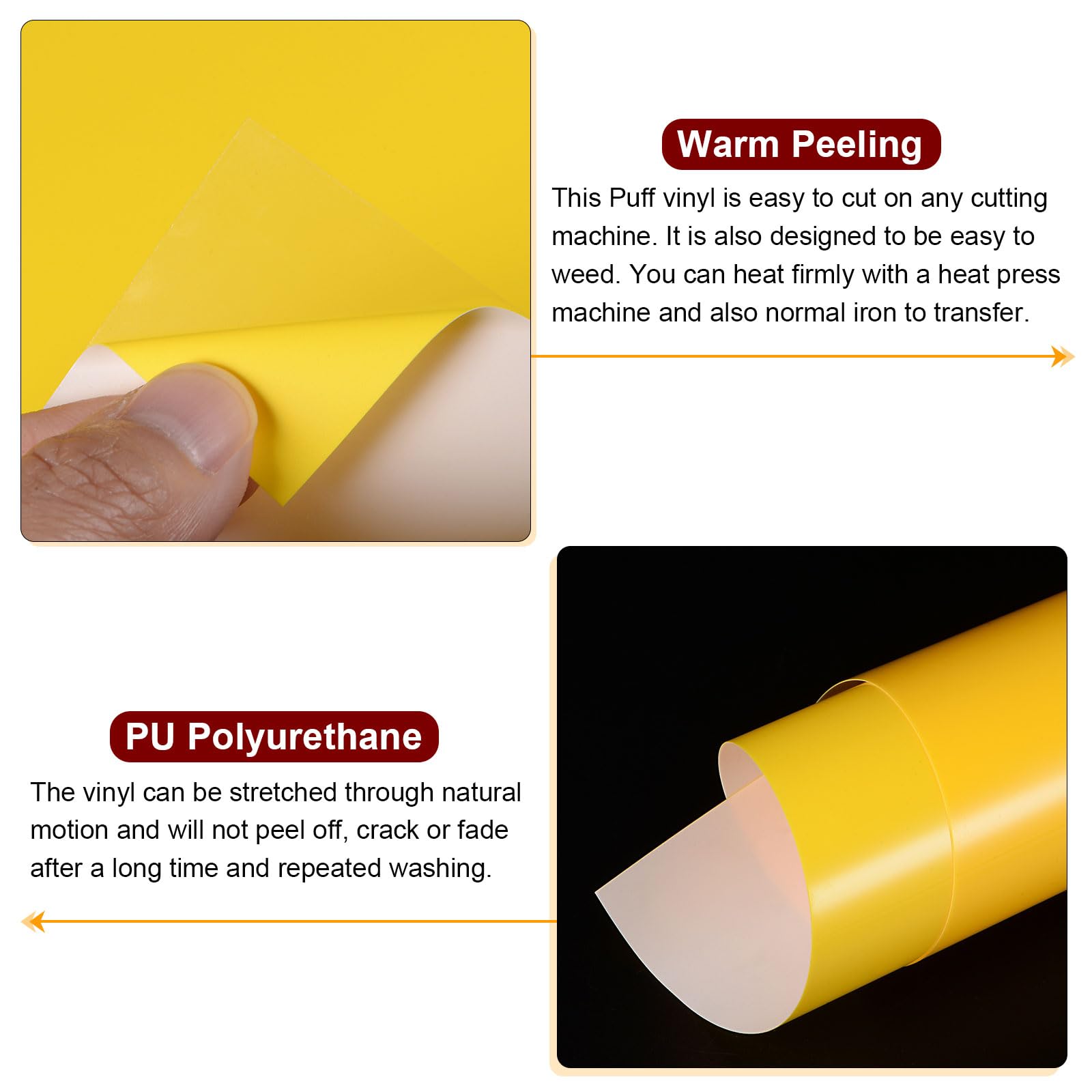 3Dパフ熱転写ビニール ビニールヒートプレスフィルムアイロン 3枚 Amazon | uxcell 3Dパフ熱転写ビニール HTV ビニールヒート