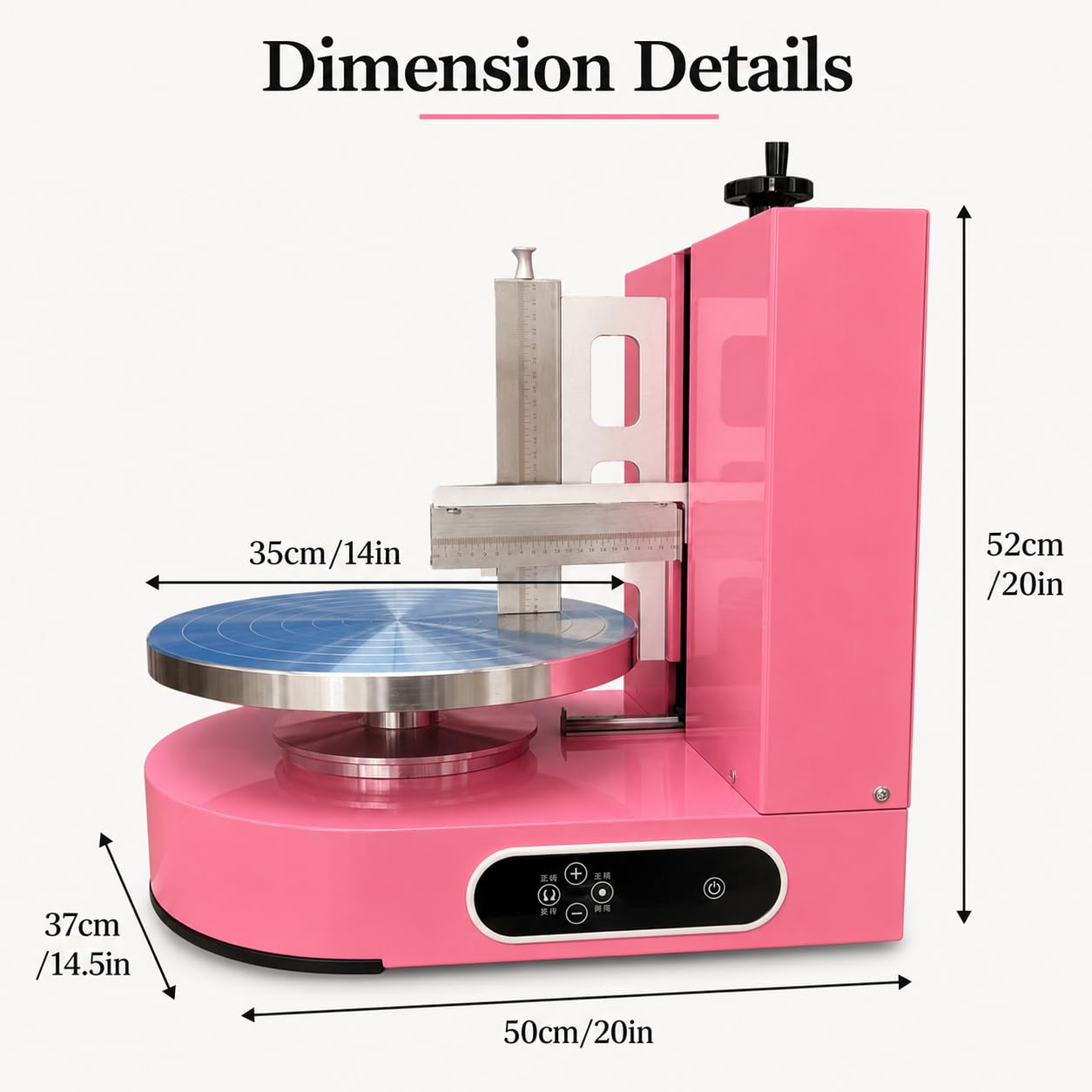 Máquina de decoración de pasteles para pasteles de 4 a 12 pulgadas, herramienta de extensión de crema de mantequilla para alisar y recubrir, ideal para glaseado, raspado y acabado de pasteles