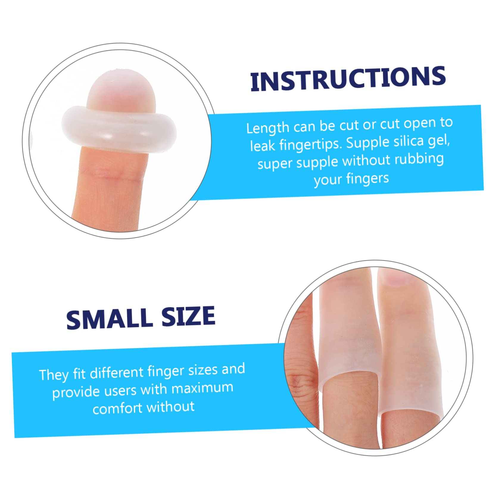 Ipetboom Waterproof Finger Tips Protectors 8 Pairs Silicone Thumb Covers for Cleaning Kitchen Use