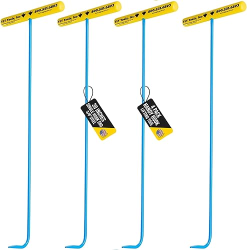 Miniatura 8 de T&T Tools Práctica herramienta de elevación de gancho, extremo de gancho único de 42 pulgadas fabricado con acero de 38 pulgadas, ganchos de