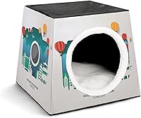 Vista 14 de Sofá de cama plegable con almohada extraíble, diseño de gato y gato