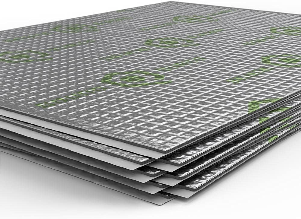 Soundqubed Q-MAT Sound Deadening Audio Insulation MAT–86.6 Mil (2.2mm) 16 Sq ft Car Sound Deadener Insulation–Butyl Car Sound Deadening Mat - Audio Noise Insulation and Dampening