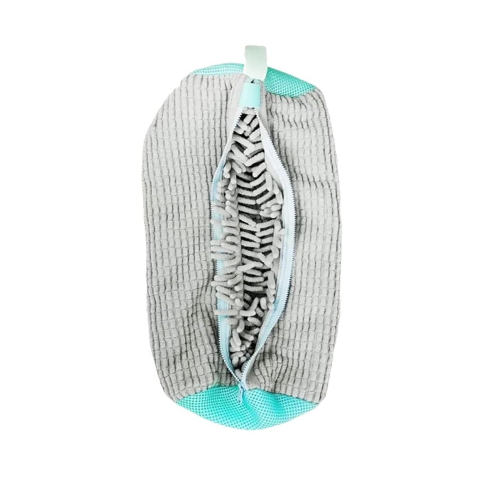 Reusable Durable Fluffy Shoe Washing Bag Cleaning Machine-Washable Laundry Bag with Zipper Closure(1pc Grey)