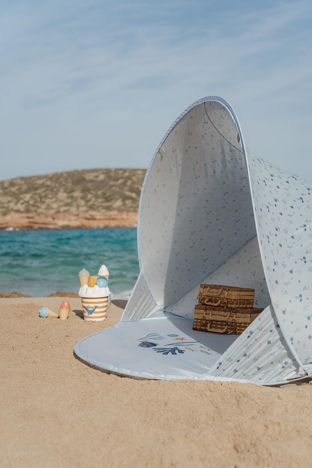 Little Dutch Ocean Dreams namiot Pop-Up 122 x 110 x 122 cm niebieski