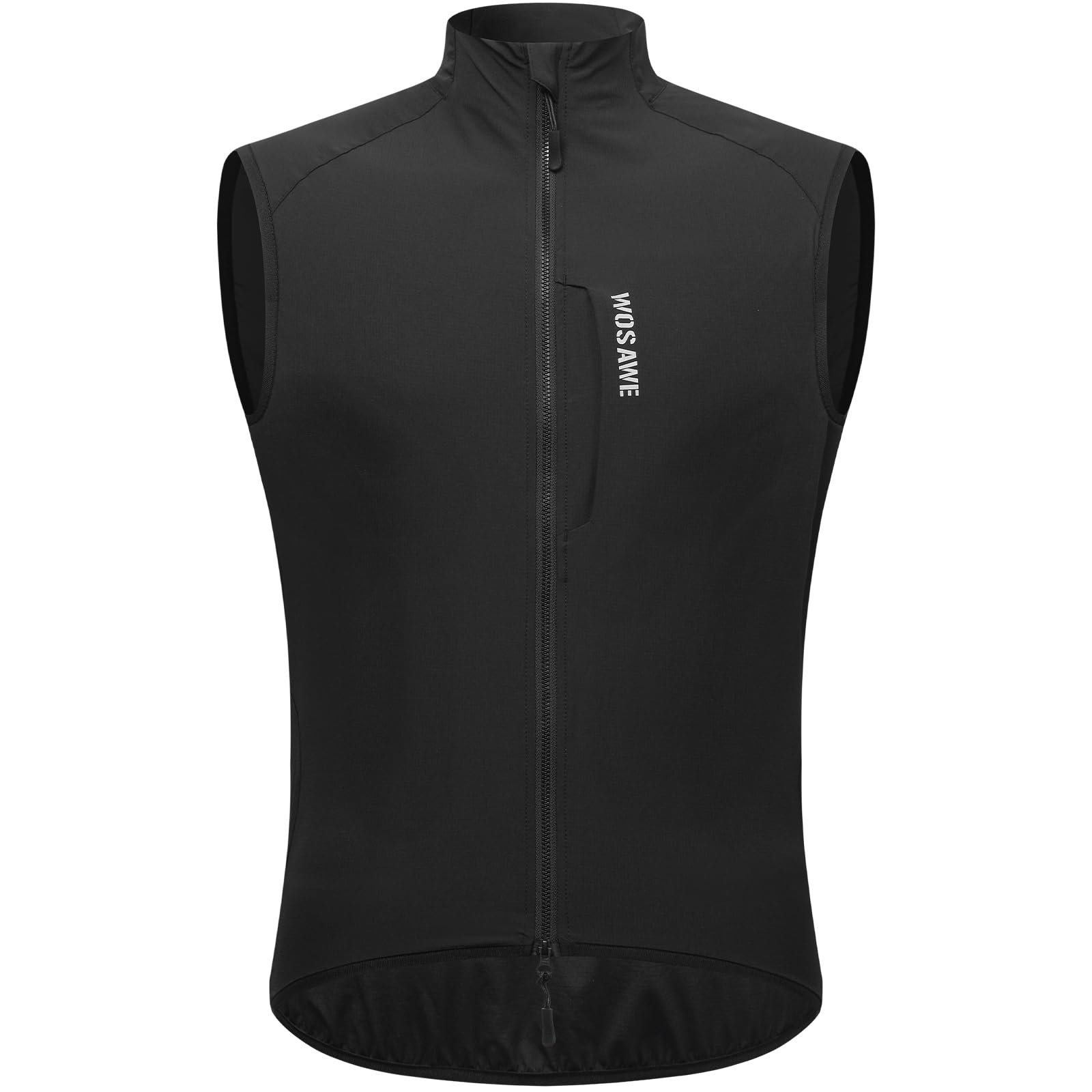 WOSAWE Chaleco de ciclismo para hombre Ligero y transpirable al aire libre Correr sin mangas Chaquetas de ocio Ropa deportiva
