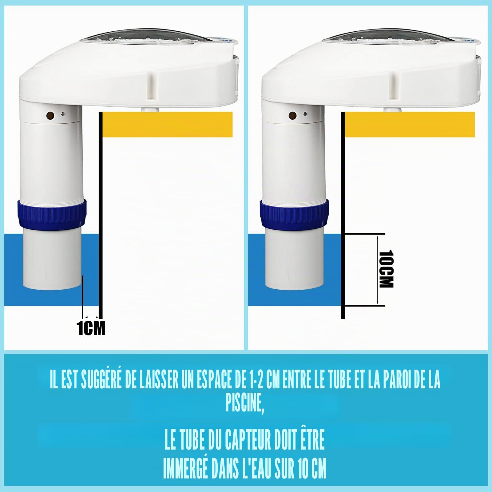 Xuhal Système de surveillance électronique d'alarme de piscine, détecteur de mouvement pour piscine enterrée hors sol, sécurité pour enfants et animaux domestiques, manuel d'utilisation (français non