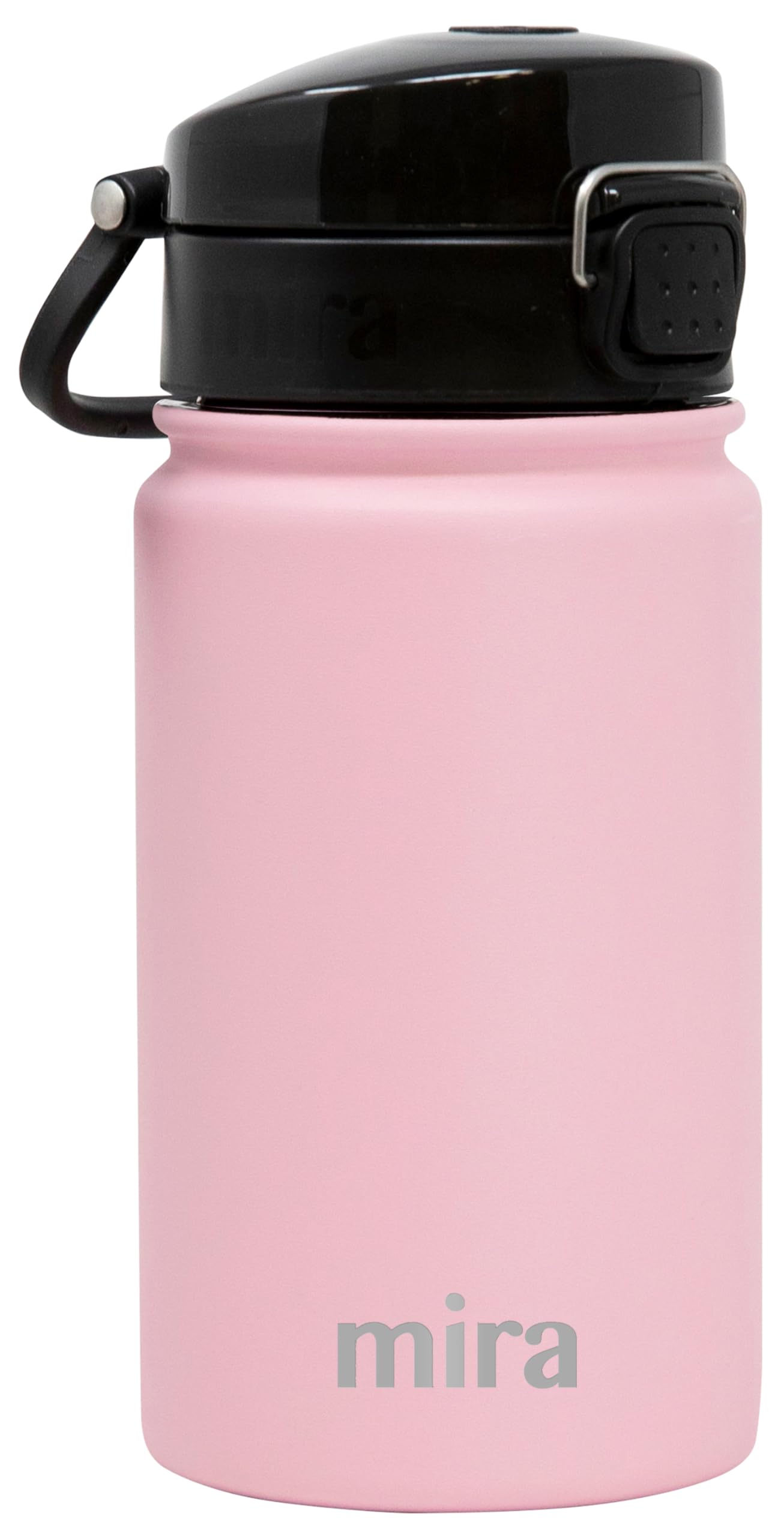 MIRA 12 oz Water Bottle with Spout Lid – Small Portable Vacuum Insulated Stainless Steel Thermo Flask for Travel, Hiking, Gym - Rose Pink
