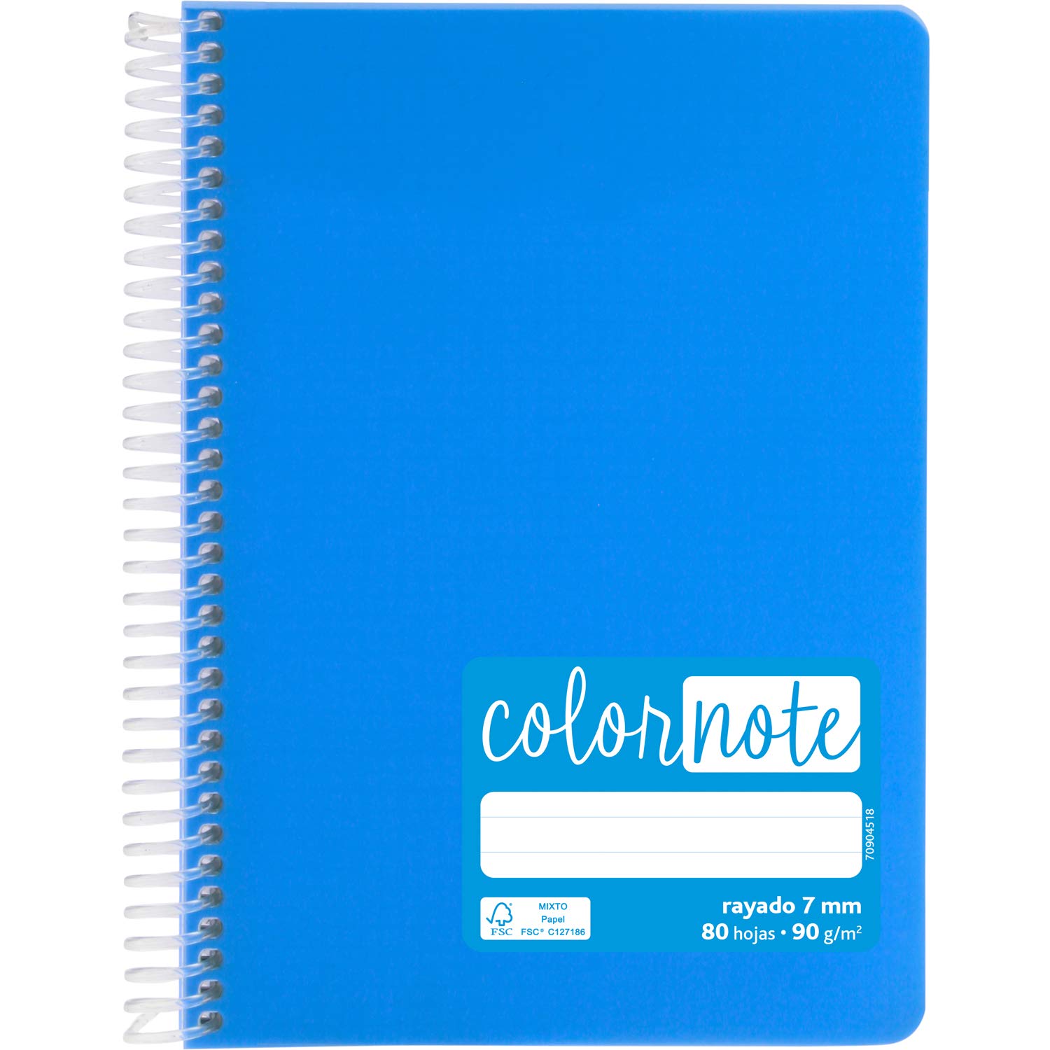 Grafoplás 98533230 Notizbücher, liniert, A5, Einband aus Polypropylen, blau, FSC-zertifiziert, Serie Color Note