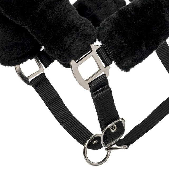Foto 4 de 5 de LeMieux Cuello cómodo para la cabeza para caballos, color negro, forro polar suave, ajustable y duradero