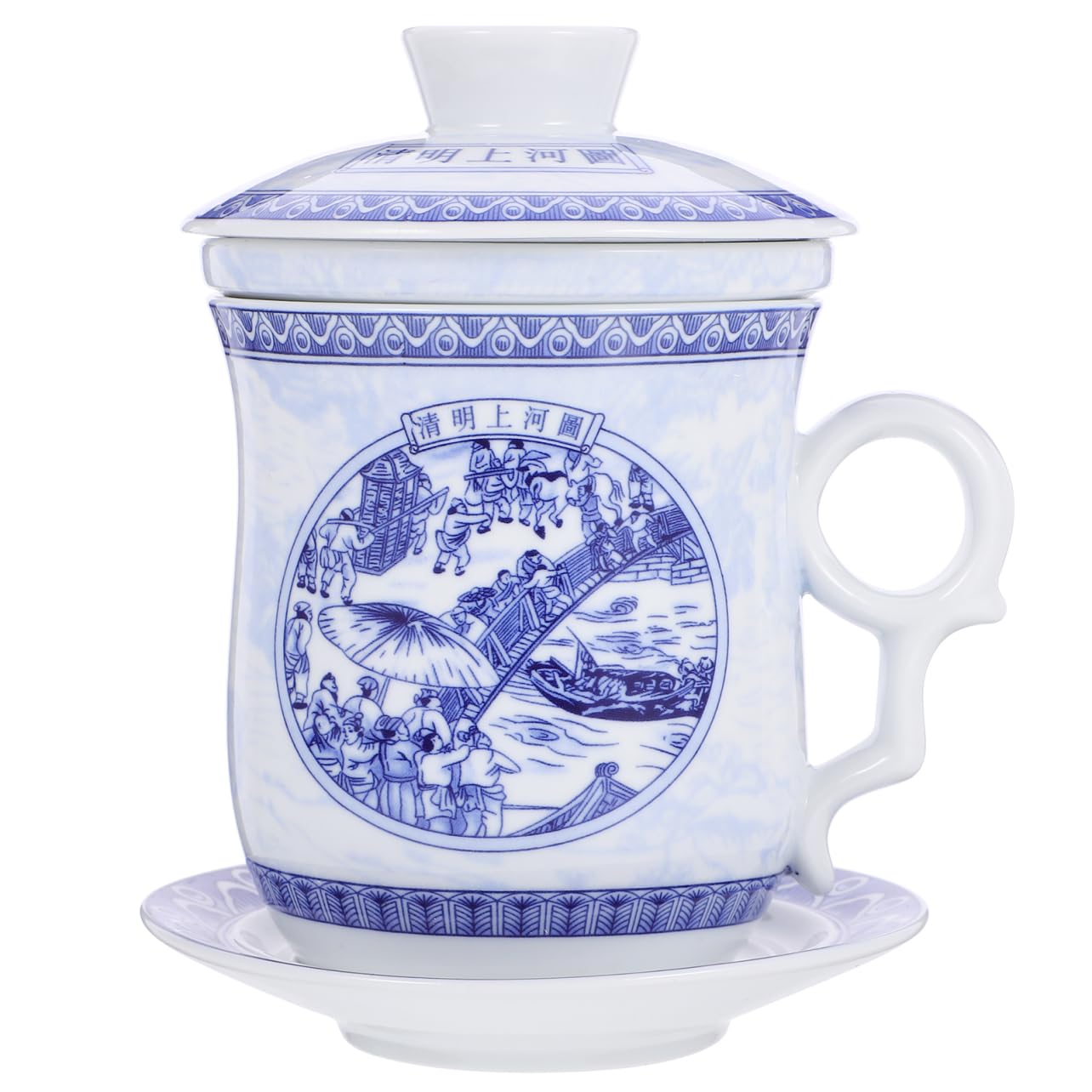 Tasse à thé céramique avec infuseur et couvercle thermique traditionnel