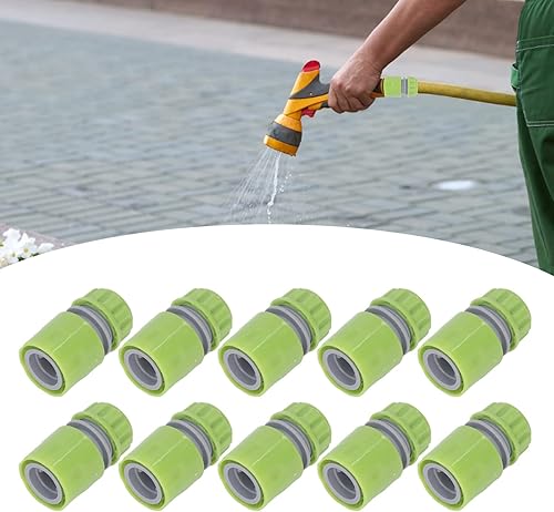 Miniatura 4 de TOPINCN 10 conectores rápidos para manguera de jardín, rosca G1/2 de plástico, accesorios de fácil conexión, sin fugas, manguera de agua, paquete