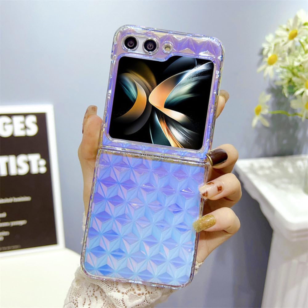 Coque Samsung Z Flip 5 4 3 Transparente Violette Dégradé - 7