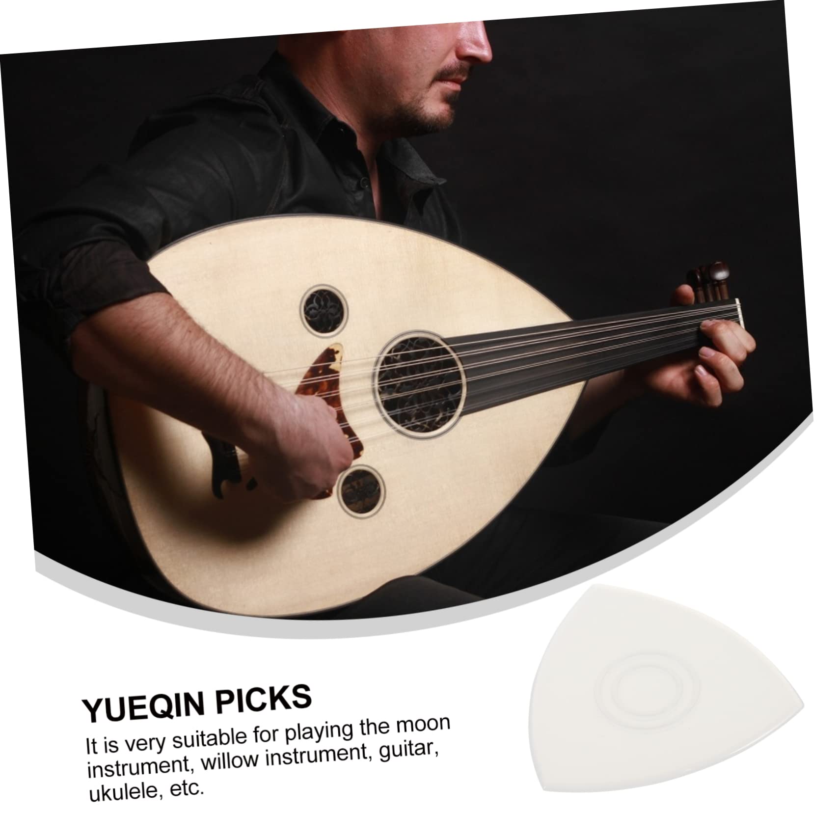 ibasenice 36piezas Púas De Guitarra Transparentes De Nylon Antideslizantes Para Da Ruan y Otros Instrumentos Musicales
