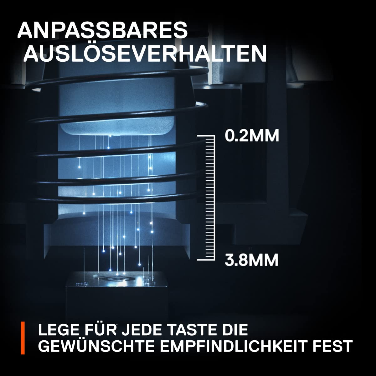 SteelSeries Apex Pro TKL HyperMagnetic Gaming-Tastatur – Die schnellste Tastatur – Anpassbares Ansprechverhalten – OLED-Bildschirm – PBT-Keycaps – USB-C – Edition – Deutsches Tastatur QWERTZ – Bild 5