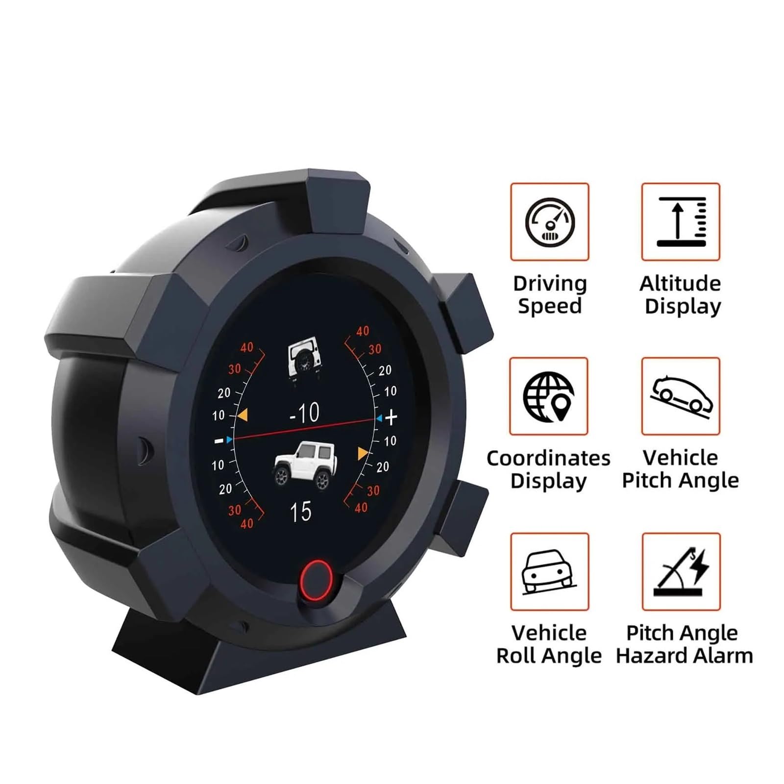 X95 GPS For Coche Medidor De Velocidad Inclinómetro Medidores De Pendiente Vehículo Todoterreno Multifunción HUD Head Up Display Velocímetro 4x4