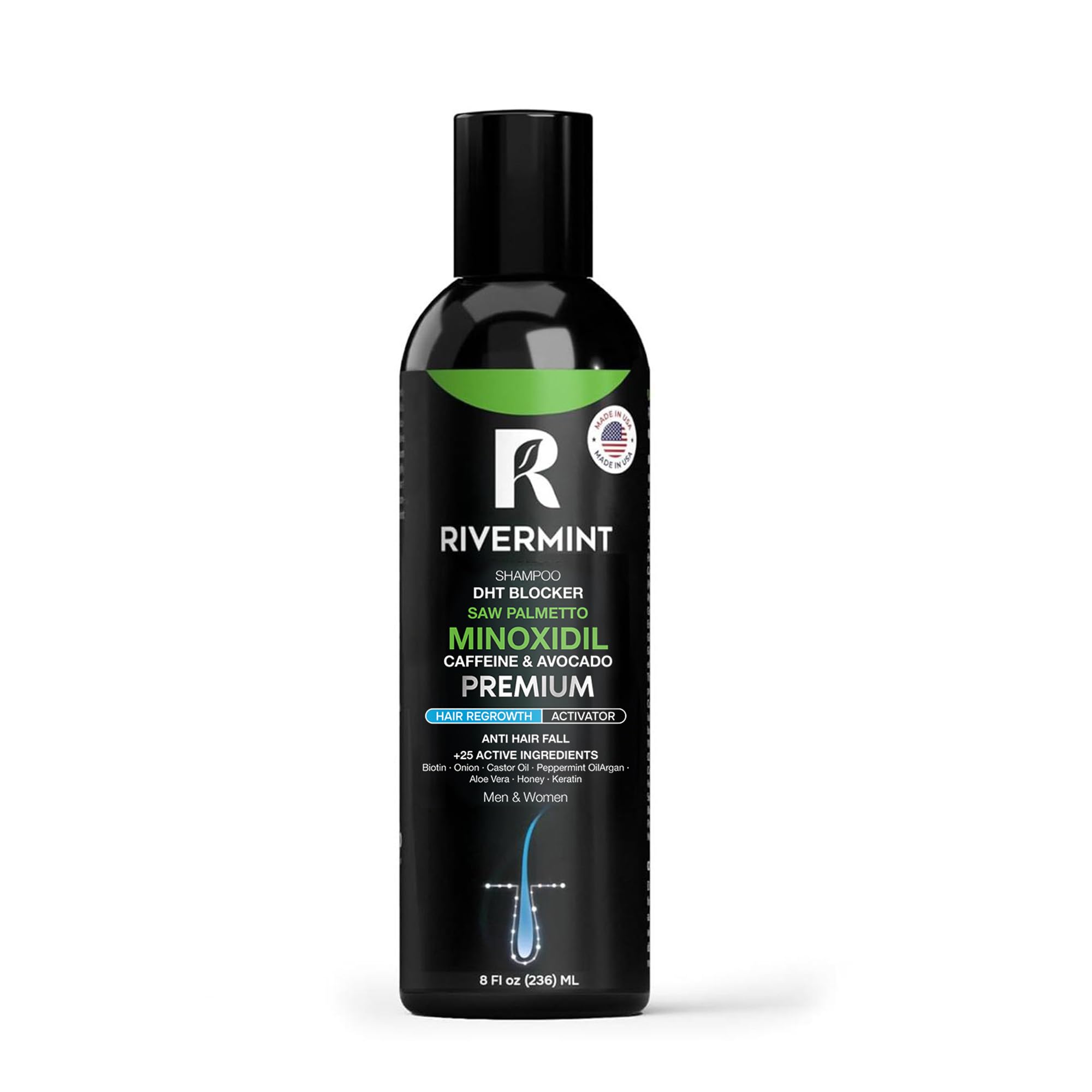 Hair Strengthening Minoxidil Shampoo Castor Oil Biotin Avocado Oil Caffeine Saw Palmetto Onion and Redensyl Hair Regrowth Thickening