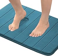 Vista 16 de Flamingo P Tapete de baño de espuma viscoelástica, antideslizante, de secado rápido, lavable a máquina, tapete de baño grueso para suelo de baño