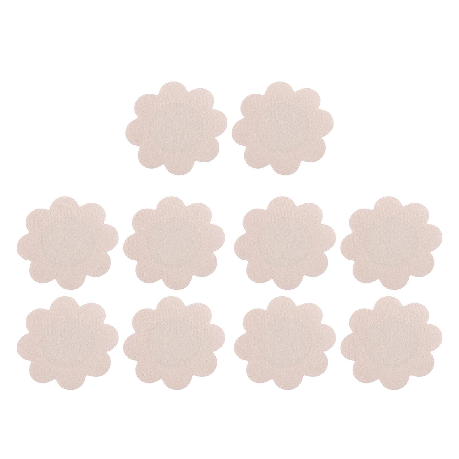 nivaa 20pcs Breast Petals Nipple Pasties Cover Bra Pad Patches Self Adhesive Sticker Beige Flower-picture-9