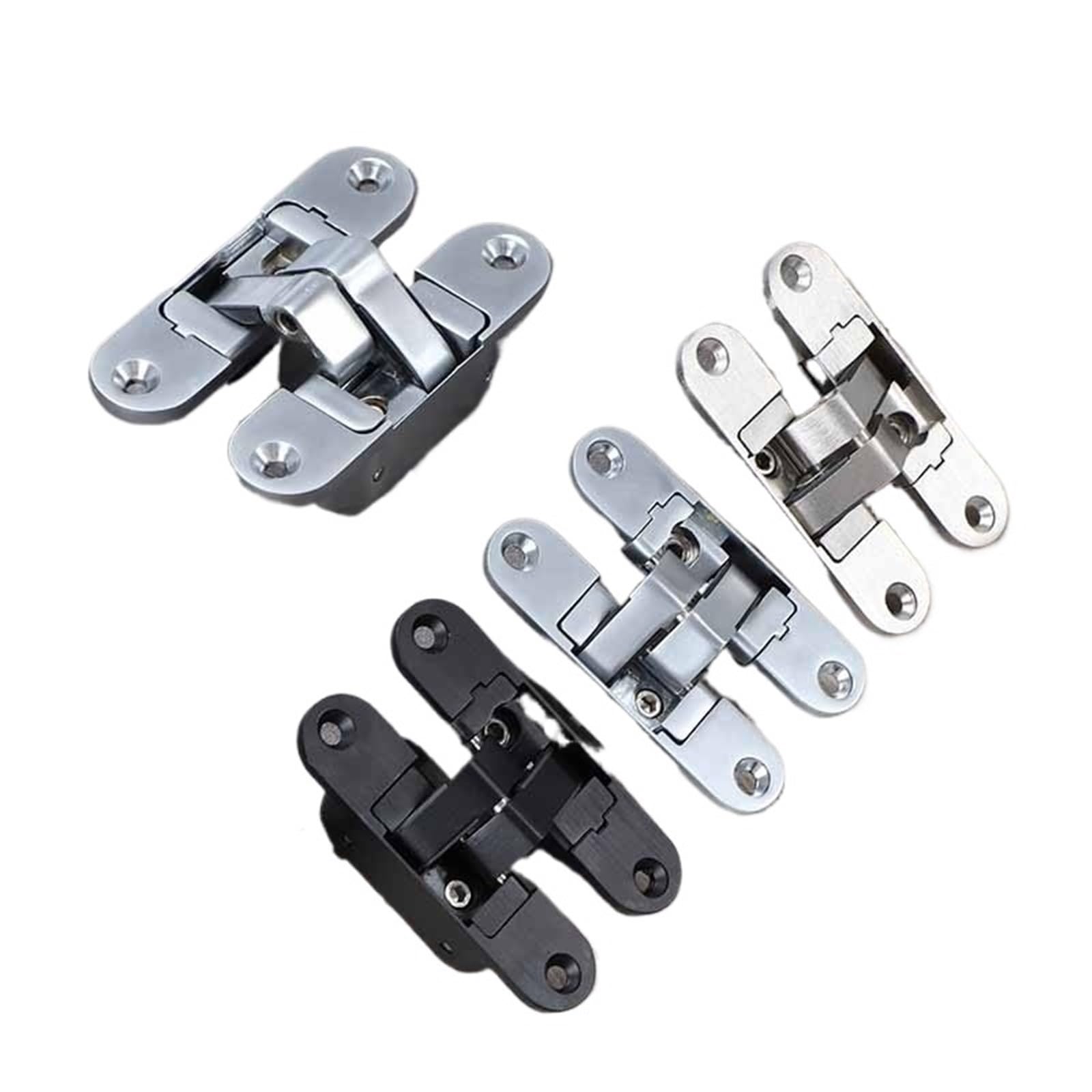 Kdhcvkz Black Left 1Pcs Adjustable Invisible Door Hinge Hidden Door Folding Hidden Hinge(Black Left)