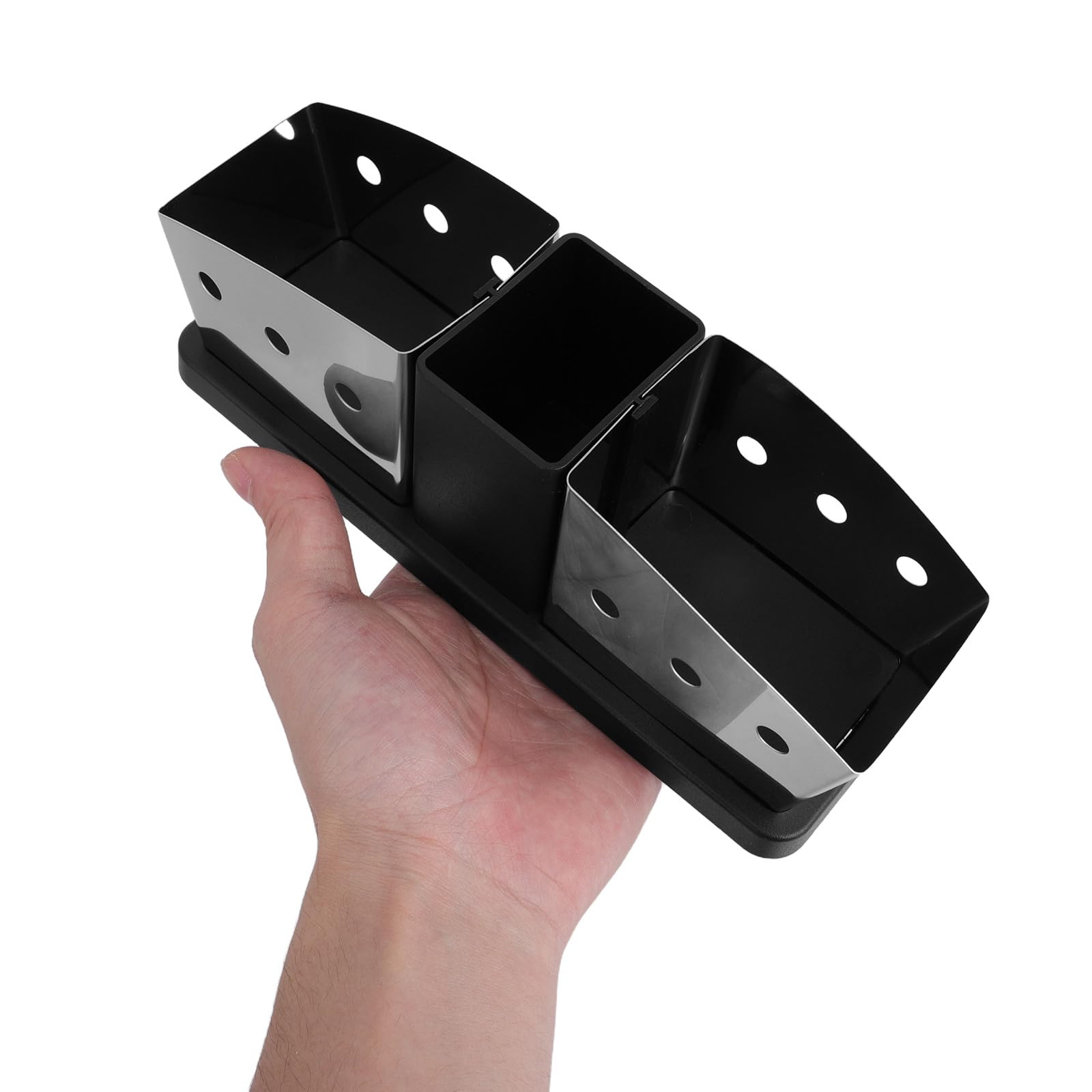 Toyvian Porta Bustine di Zucchero in Acciaio Inossidabile a 3 Scomparti, Organizer Robusto e Affidabile per Caffè e Condimenti, per Locale e Ufficio