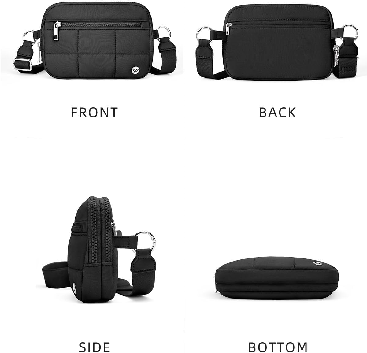 WESTBRONCO Small Crossbody Bags for Women Nylon with Adjustable Strap, Zipper Crossbody Purse, 1L Shoulder Bag for Travel - Image 5