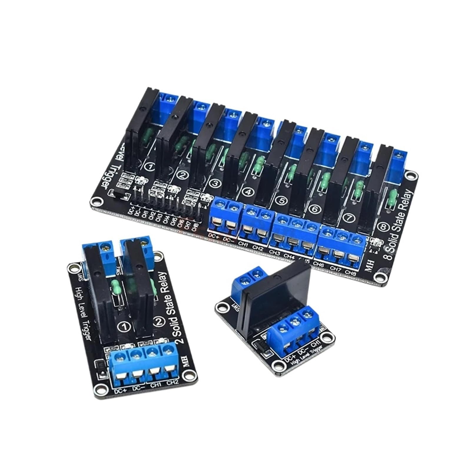 5V 1 2 4 8 SSR G3MB-202P moduł przekaźnika półprzewodnikowego 240 V 2 A wyjście z rezystancyjnym bezpiecznikiem zestaw DIY (8 kanałów)