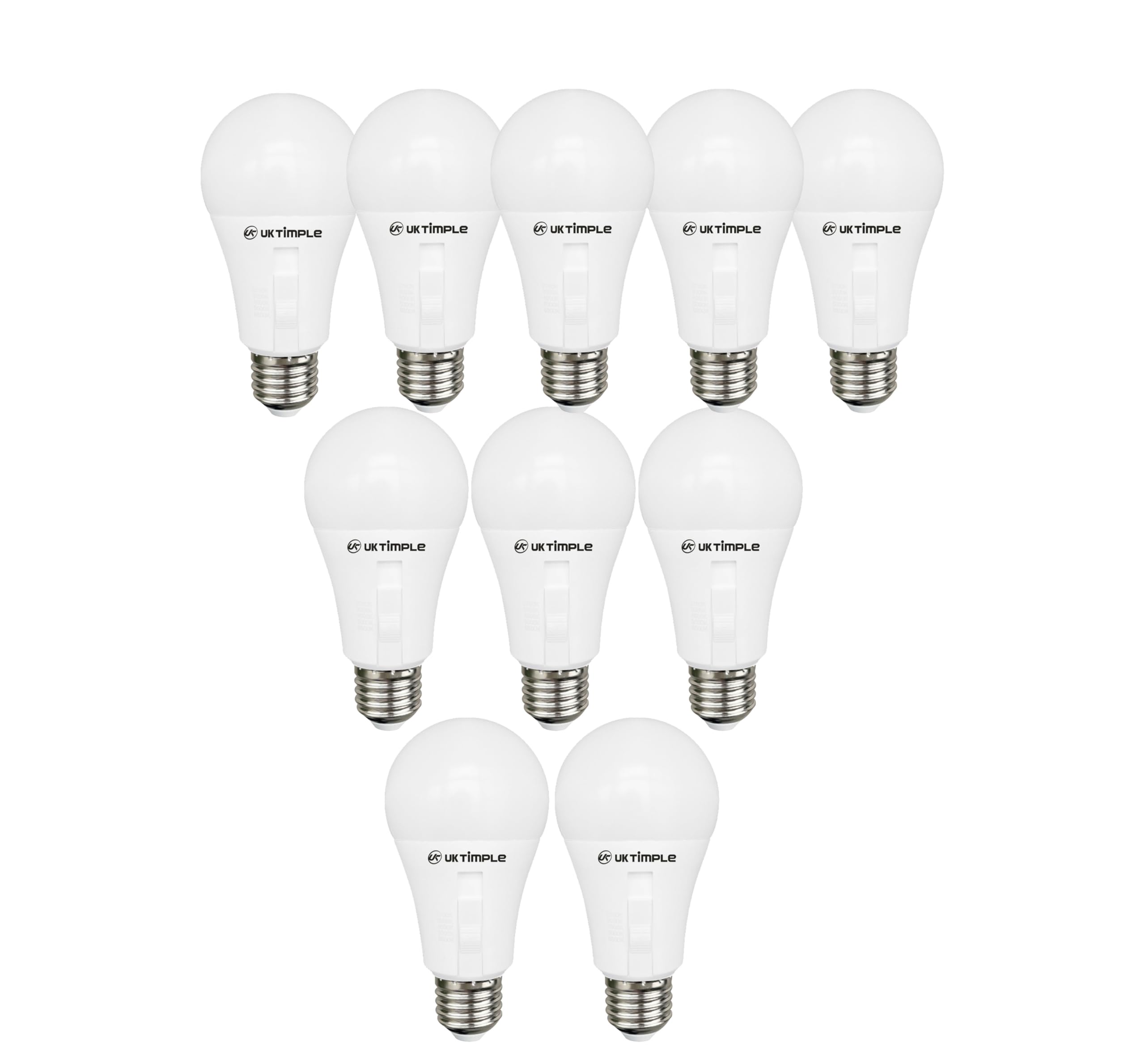 Uk Timple 9W E27 LED Light Bulbs – Multipacks (10, Dimmable)