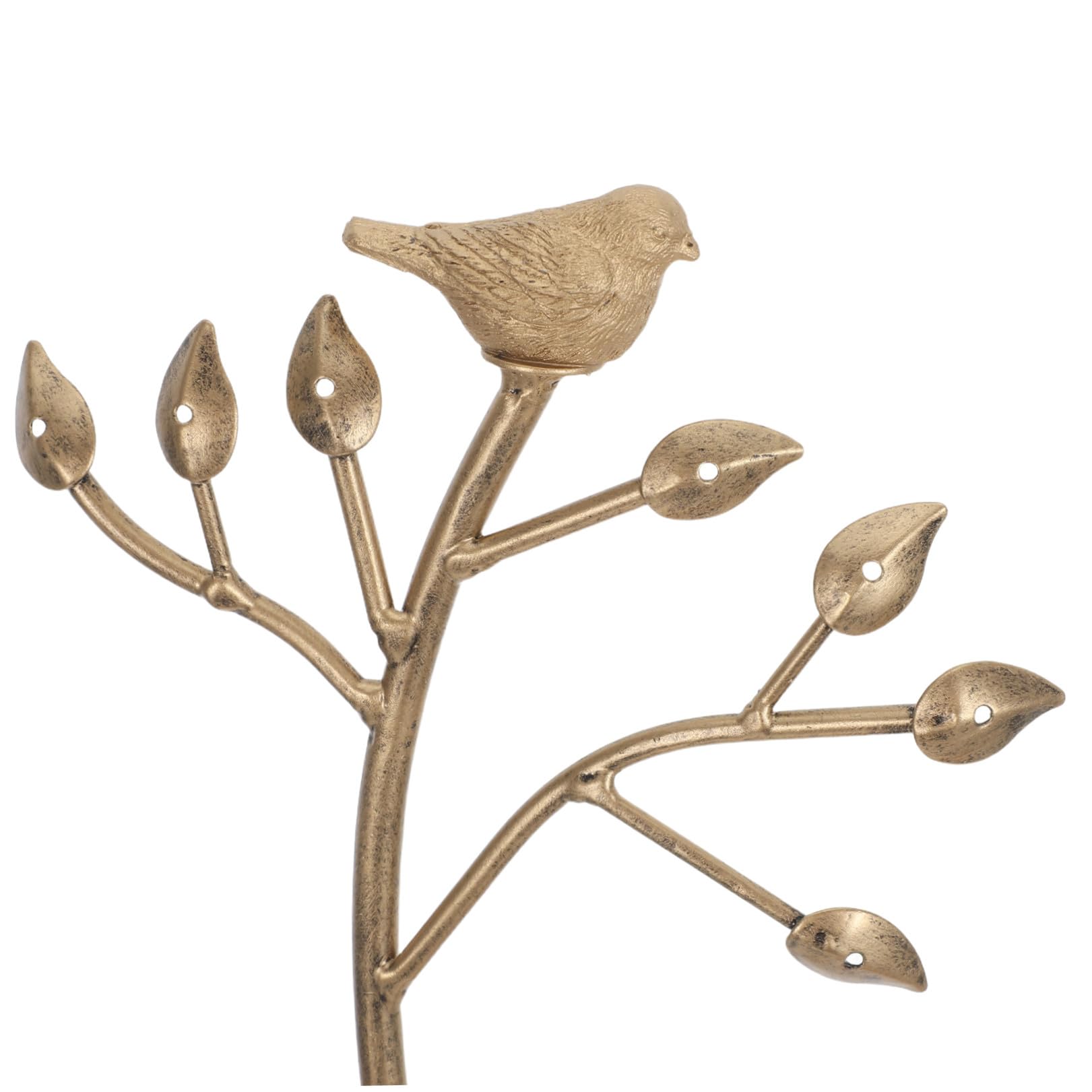 Toyvian Présentoir Bijoux Fer et Bois Design Arbre à Oiseaux Organisateur de Colliers et Boucles Oreilles pour Intérieur