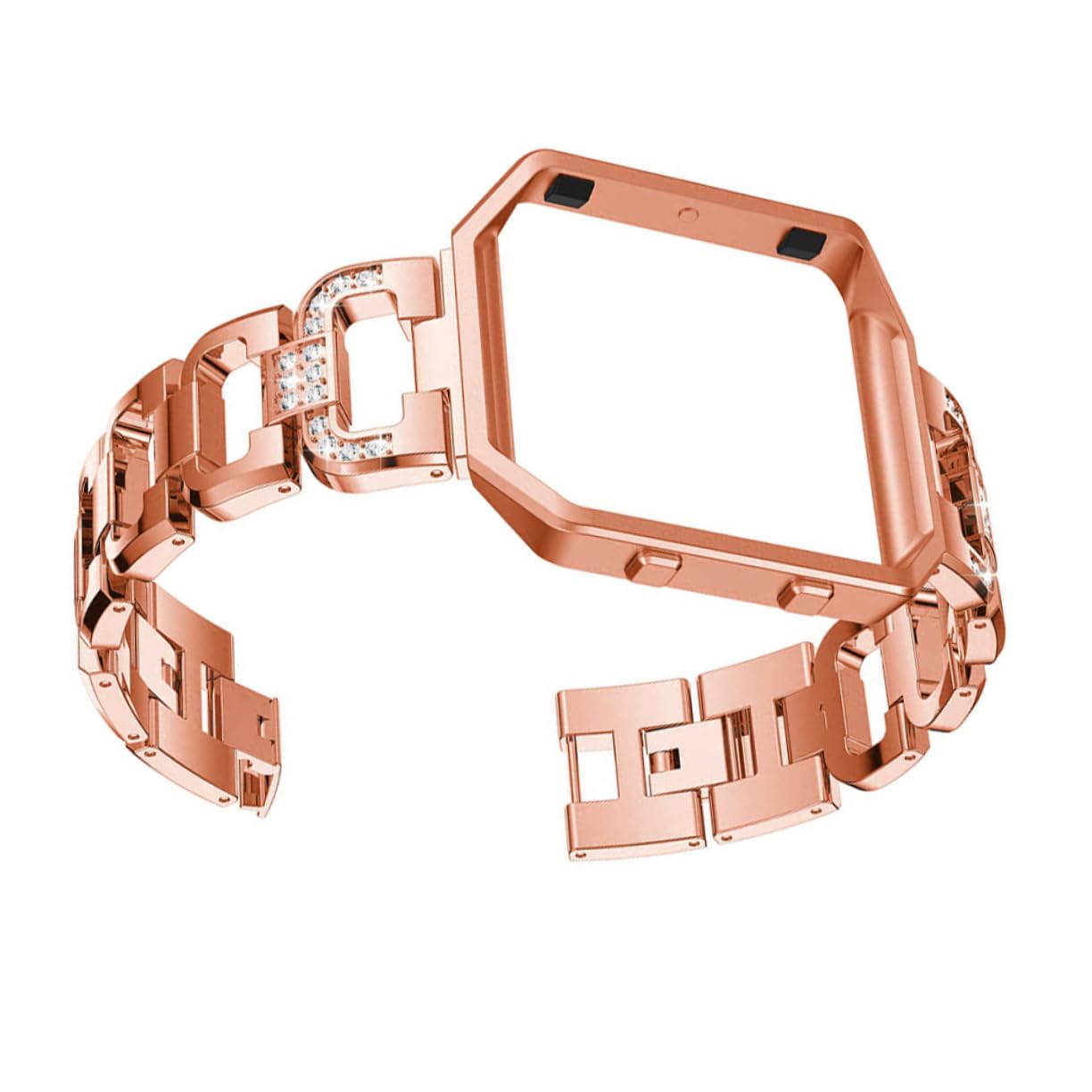 Housoutil Lot De 3 Bracelets De Montre En Métal Pour Montre Connectée Accessoires De Montre En Strass Bracelet De Rechange En Forme De D Avec Cadre De Montre Compatible