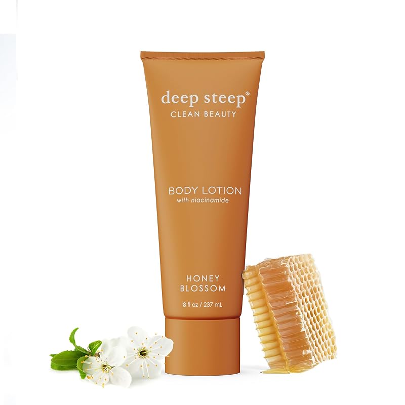 Loção corporal Deep Steep Honey Blossom com niacinamida e manteiga de karité, 240 mL