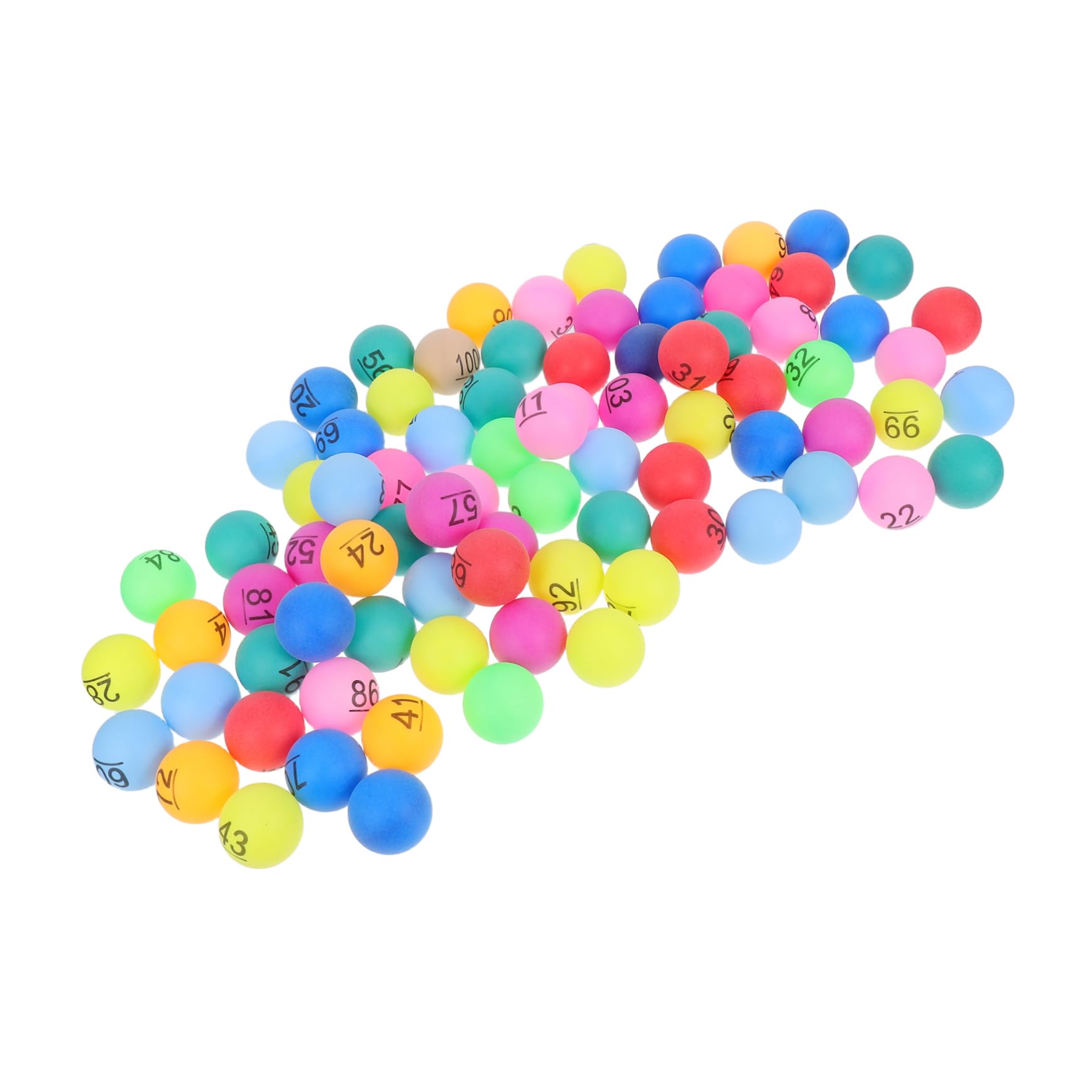 Bolas Numeradas de Bingo 1-100 de Plástico PP 4cm, 100 Unidades