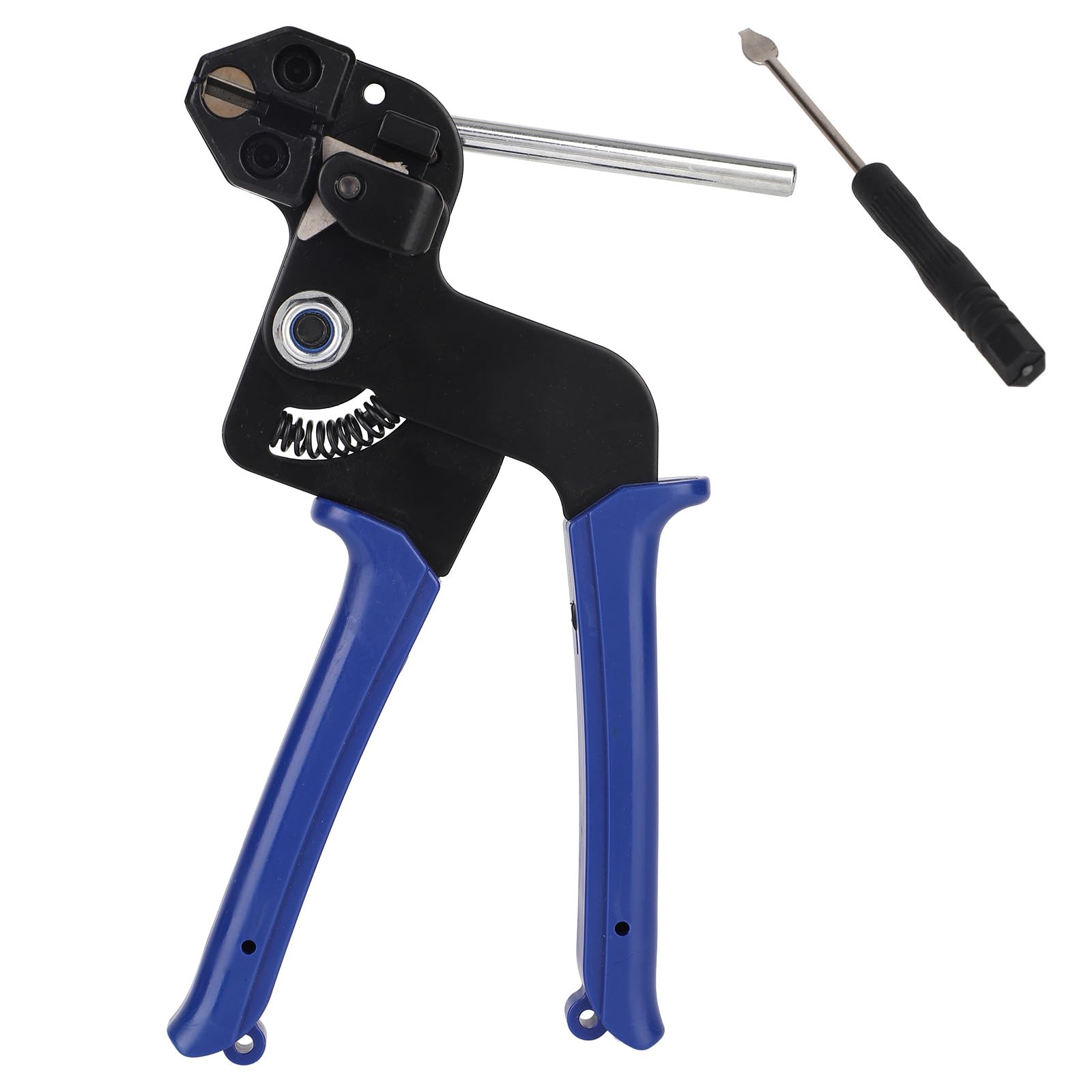 Fukaisu Metal Zip Tie Gun, Carbon Steel Cable Tie Cutter Heavy-Duty Tensioning & Cutting Tool for Self-Locking Stainless Steel Zip Ties Dual-Hand Operation for Fence Exhaust Pipe & Outdoor Use