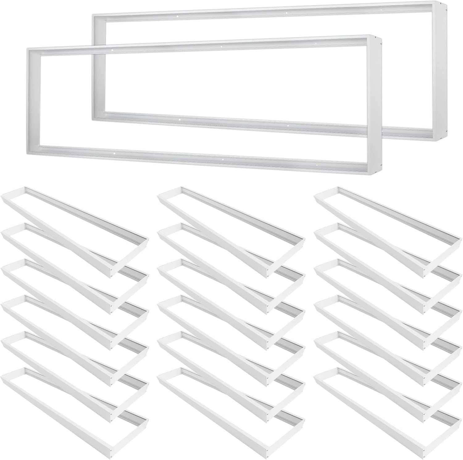 MW 2x2 Surface Mount Kit for LED Flat Panel Light-Aluminum Ceiling Frame for 24 x 24 x 3.13 inch, Good for Edge-Lit and Back Lit Panel