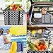 LEGEND SANDY Washable Reusable Grocery Bags Heavy Duty Shopping Bags with Zip Coin Purse,Collapsible Shopping Box Bags,Reinforced Nylon Handles PVC Flat Bottom,Set of 3 Foldable Trolley Bags