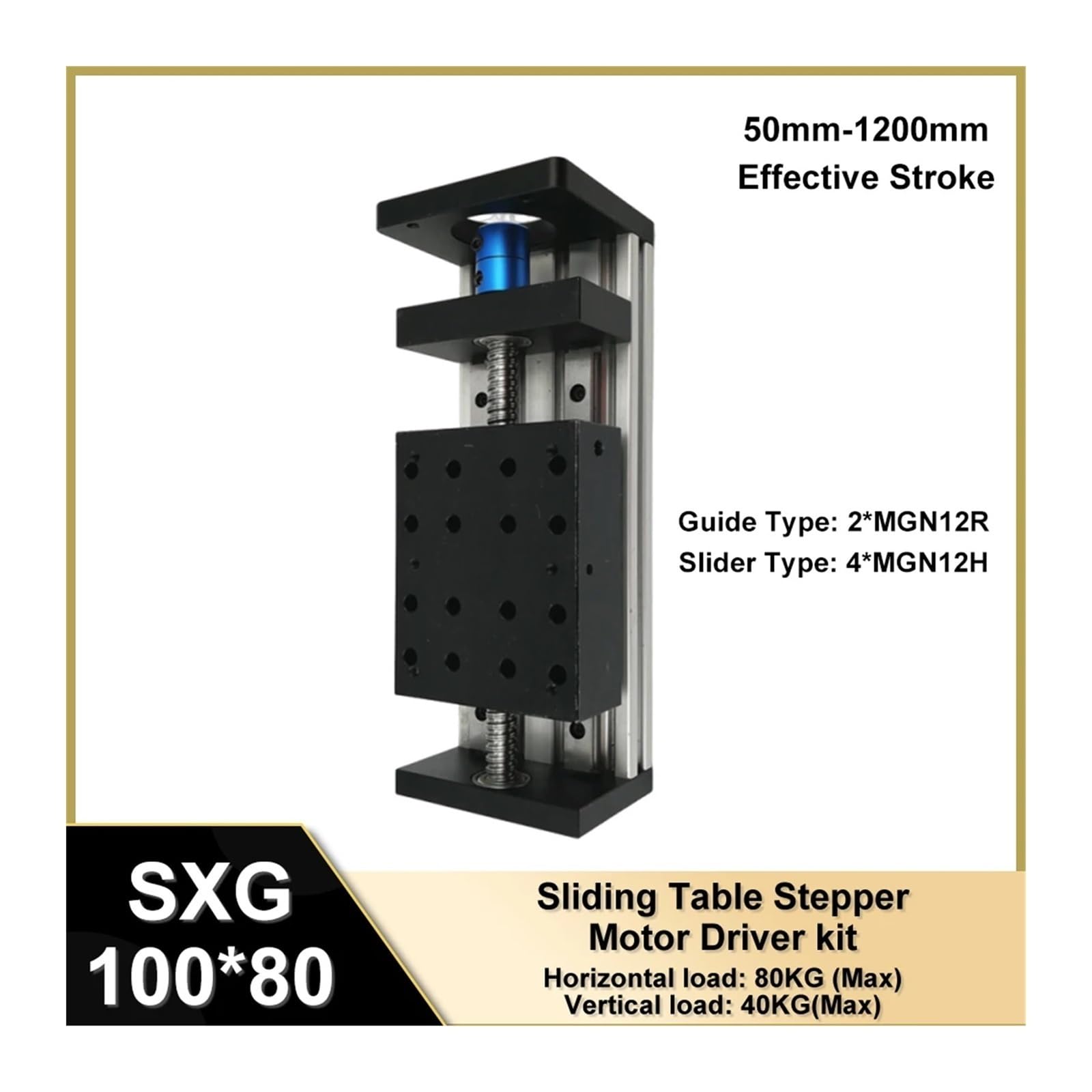 Attuatore lineare, Tavolo Scorrevole A Doppia Guida Da 80 Mm Asse XYZ Con Lineare A Ricircolo Di Sfere CNC SFU 1204/1605/1610 Carico Kg 4 Cursori(SFU1605 100x80 table,900mm)