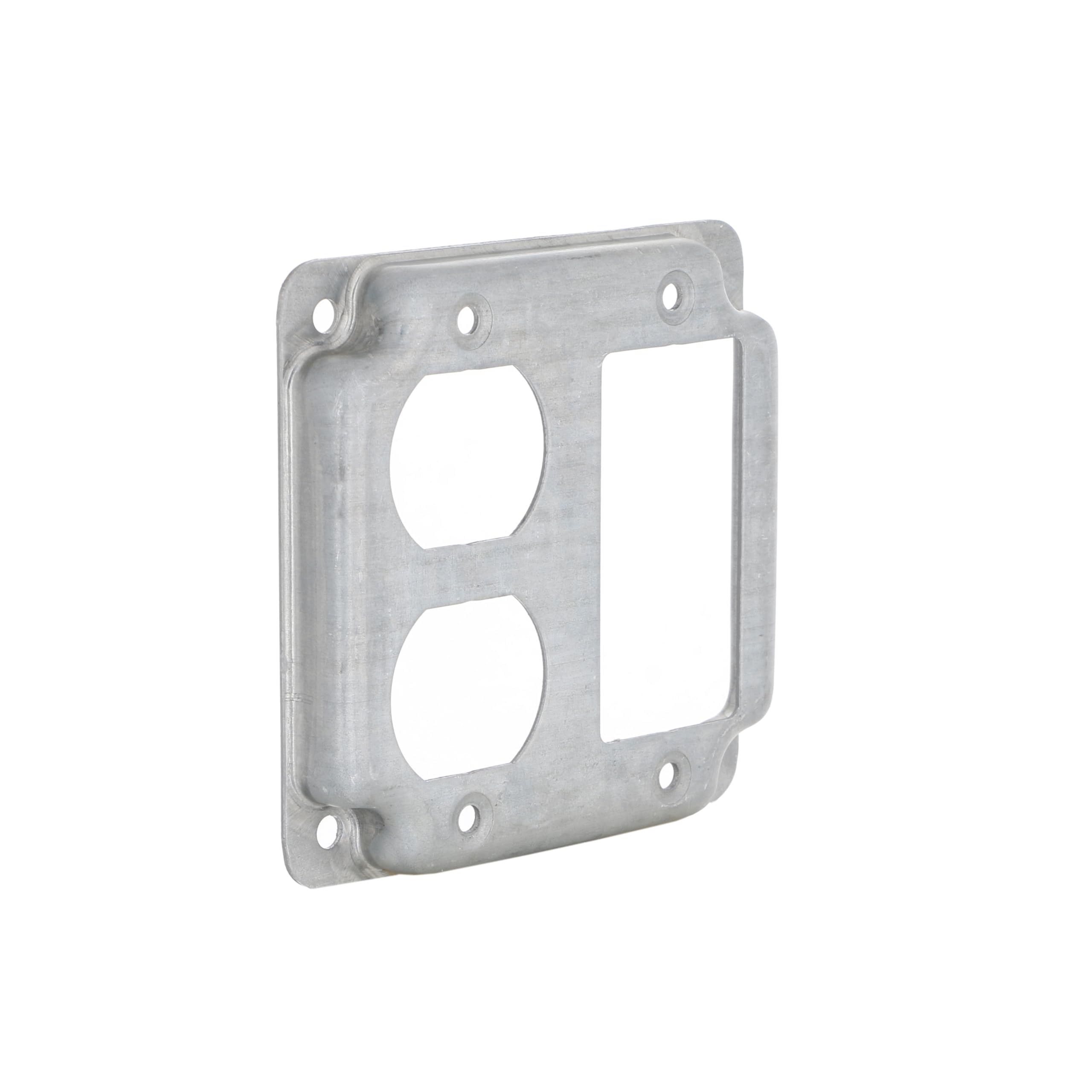 Hubbell-Raco 915C 1 GFCI and 1 Duplex Receptacle 4-Inch Square Exposed Work Cover