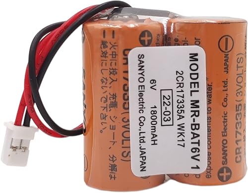 Miniatura 4 de MR-BAT6V1 2CR17335A WK17 6V 1800mAh PLC Batería con enchufe para Mitsubishi M80 Driver MR-J4 servo System