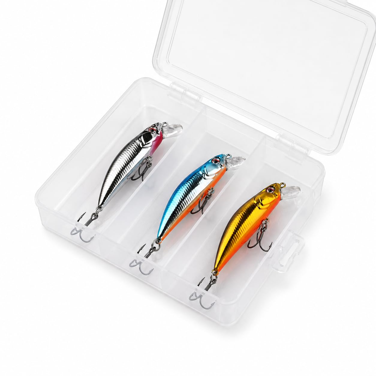 LITTMA Rong Sinking Minnow, flache Bachköder für Barsch und Forelle, 3 Stück