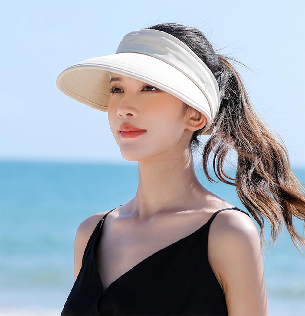Gorra con visera deportiva para verano, gorro para el sol, desmontable, para mujer, ala ancha, plegable, sombrero de playa, viaje, protección UV, gorra de béisbol, piscina, camping, pesca, jardinería