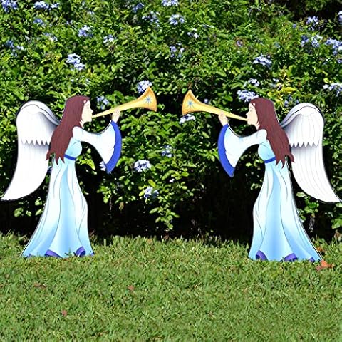 Teak Isle Printed Nativity Angel 2 Piece Set Cover
