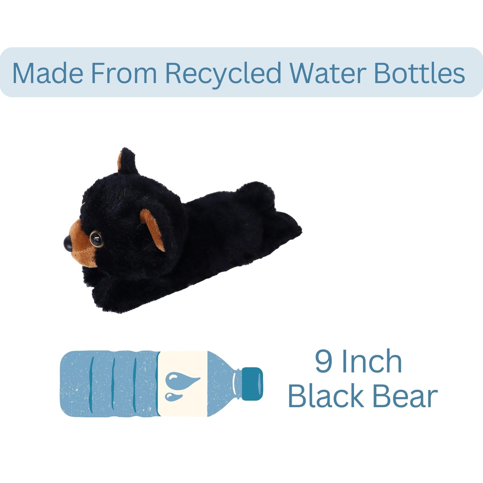 Amazon.com: The Petting Zoo Black Bear Stuffed Animal Plushie Slap