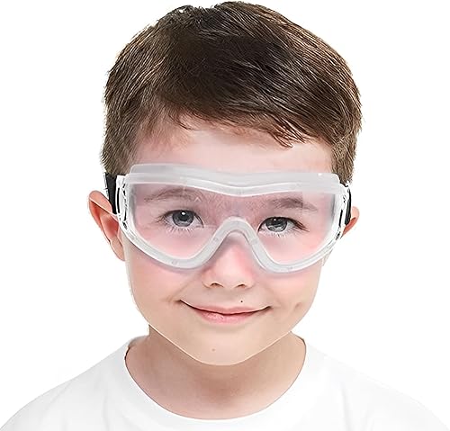 YIHAIXINGWEI Gafas de seguridad para niños, gafas de seguridad para niños, resistentes al viento, protección contra rayos UV, regalos de laboratorio