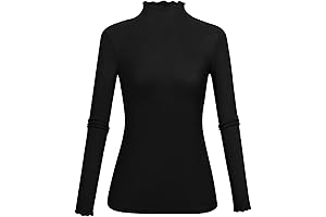 Kindcall Ruffle Mock Neck Shirts: The Quintessential Fusion of Style and Comfort for Plus-Size Fashionistas