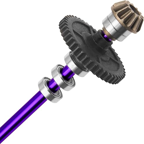 Miniatura 5 de Vgoohobby Eje central de transmisión central de metal para automóvil a control remoto con engranaje de motor 27T, pieza de actualización compatible