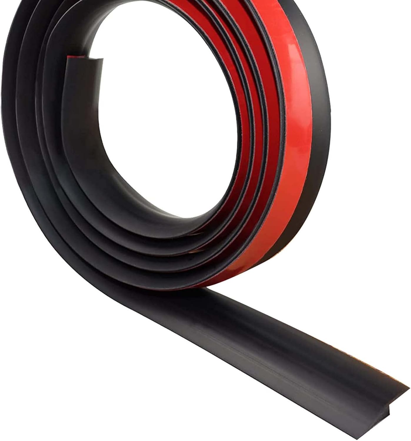 PVC Transition Threshold Strip, Self Adhesive Carpet Edging Trim Strip, Carpet to Floor/Tile to Wood, Floor Edge Trim Protector - Can be Cut (Black)