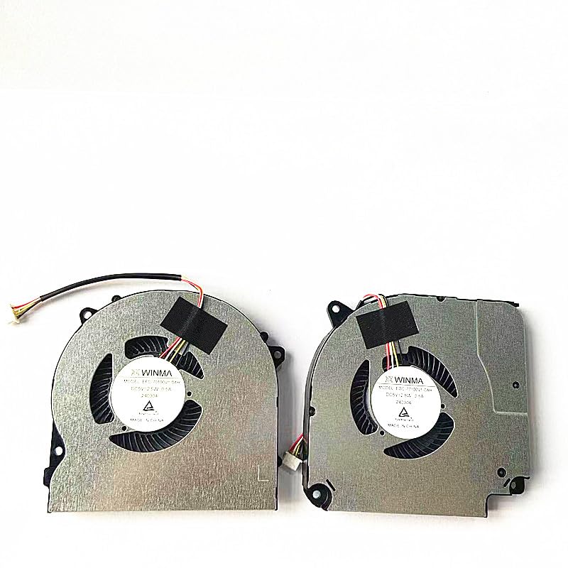 Laptop CPU +GPU Cooling Fan Replacement for Clevo NH50EA NH50RA Series 6-31-NH5E2-102 6-31-NH5E2-202 EFC-70100V1-0AH EGC-77100V1-0AH