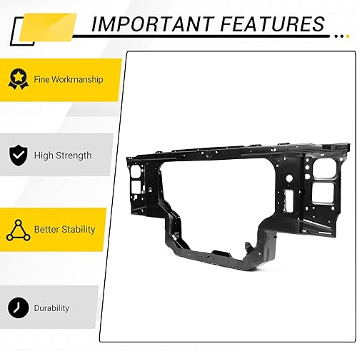 Miniatura 3 de KUAFU Soporte de radiador compatible con Ford F250 F350 F Super Duty 7.3 1992-1998 Reemplazo diésel para FO1225249 F4TZ16138A acero