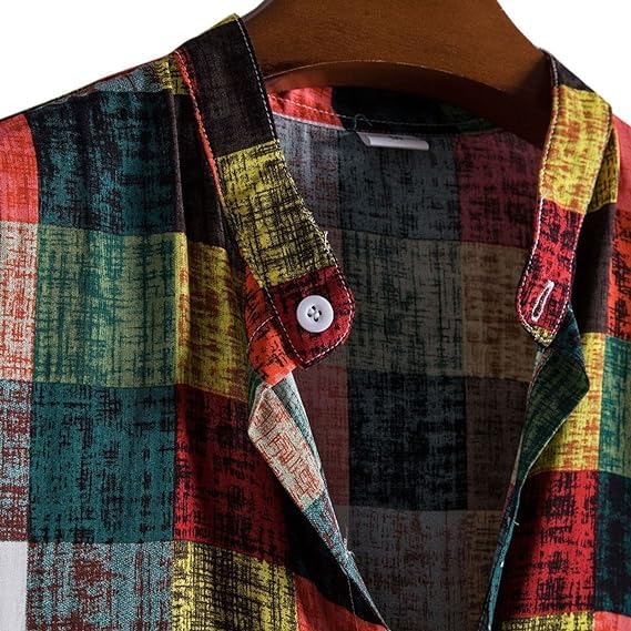 Image of LookMark Men's Cotton Blend Casual Printed Regular Fit Shirt